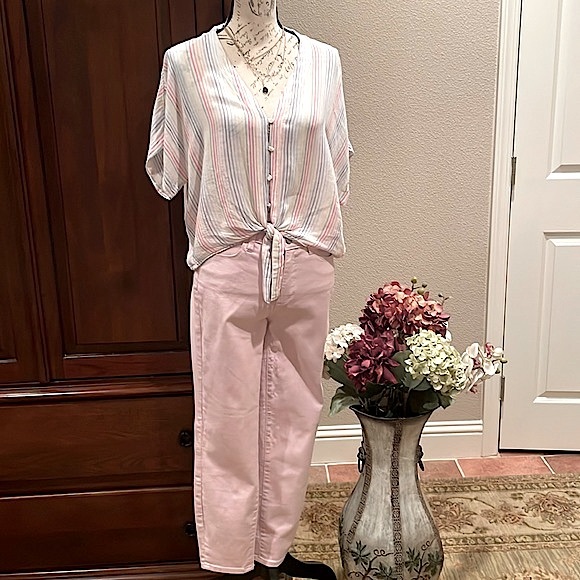 Rails Thea Isla Stripe Linen Blouse - Picture 3 of 13